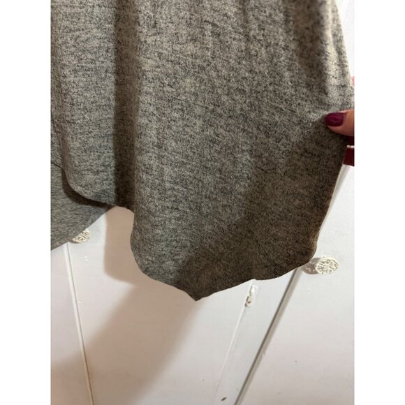 DG2 by Diane Gilman Asymmetrical Shark Bite Hem Turtle Neck Sweater Large Brown - Picture 5 of 13